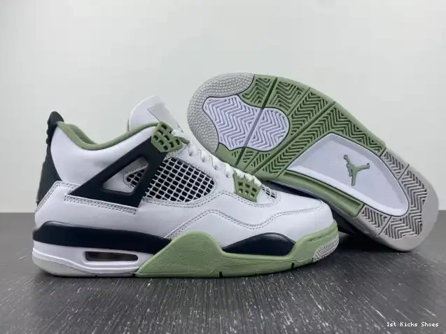1st Kicks Air Jordan 4 Seafoam WMNS AQ9129-103 0523